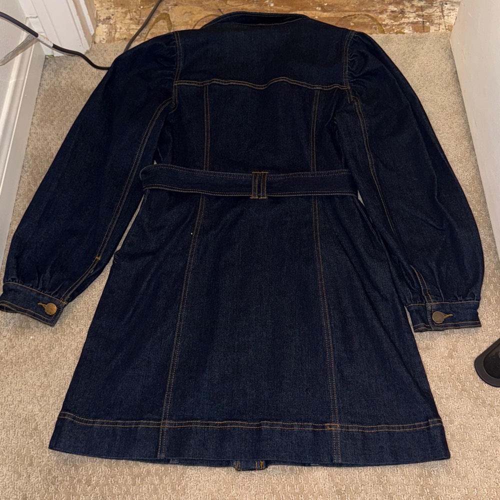 Habitual Dark Blue Long Sleeve Dress - Picture 12 of 13